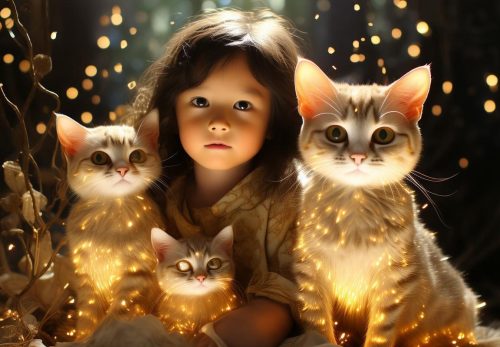 Bé Ba và Ba Con Mèo Thần Tài: Câu Chuyện Dân Gian và Truyền Thuyết Cổ Xưa của Việt Nam