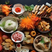 Tết Nguyên Đán và Tết Trung Thu: Món ăn đặc trưng như Gỏi cuốn, Phở, Bánh bò