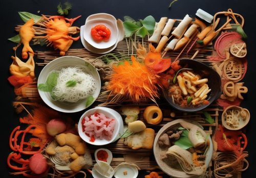 Tết Nguyên Đán và Tết Trung Thu: Món ăn đặc trưng như Gỏi cuốn, Phở, Bánh bò