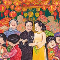 Tết và Tết Trung Thu: Lễ Hội Đặc Biệt của Nguyễn Văn Huyên và Áo Dài Lễ Hội