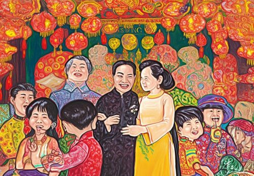 Tết và Tết Trung Thu: Lễ Hội Đặc Biệt của Nguyễn Văn Huyên và Áo Dài Lễ Hội