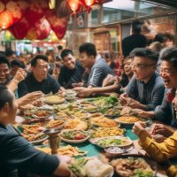 Ảnh Tài Xỉu Ăn và Tài Xỉu: Ẩm thực và Cờ bạc